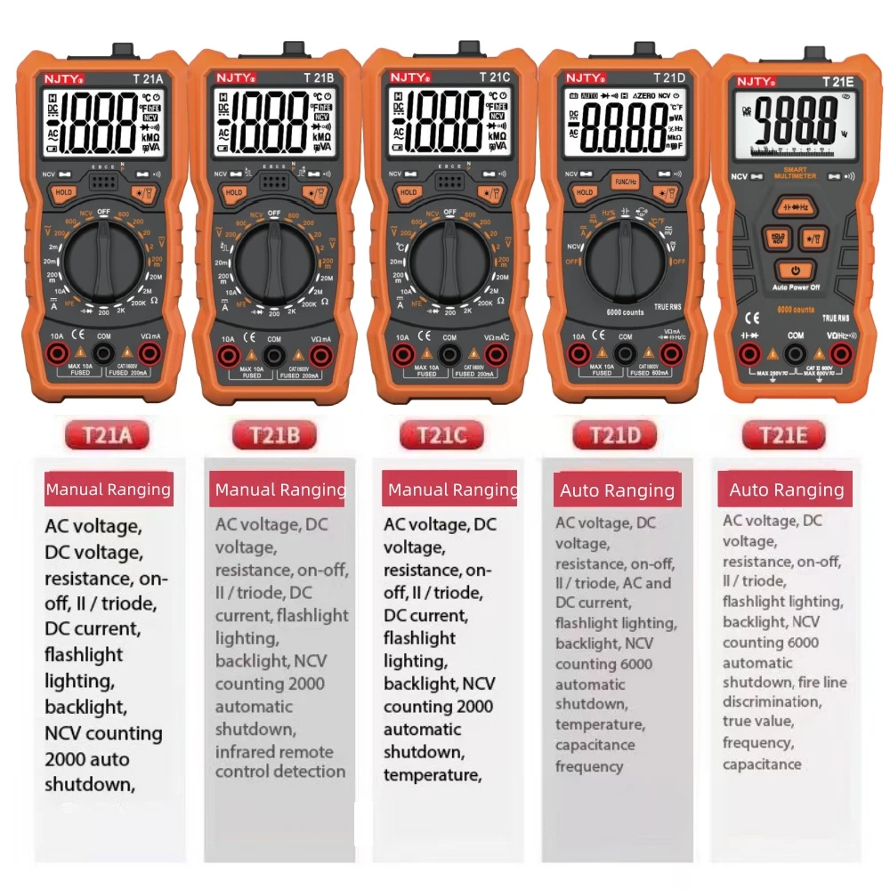 T21A/B/C 1999 Counts Manual-ranging Digital Multimeter T21A/B/C 1999 Counts Manual-ranging Digital Multimeter
