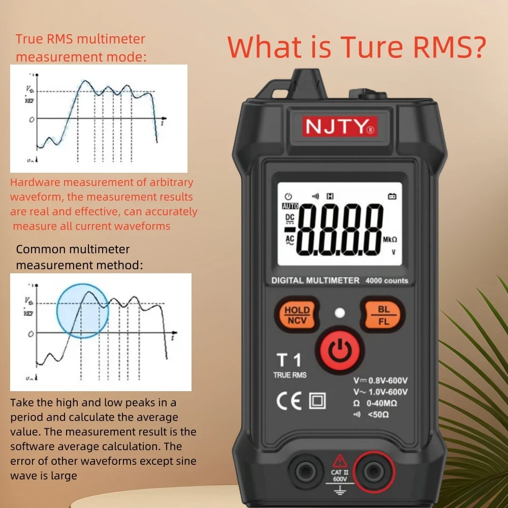 T1/C1(Voice broadcast) 4000 counts Digital Multimeter